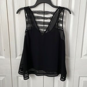 Black blouse with cut outs